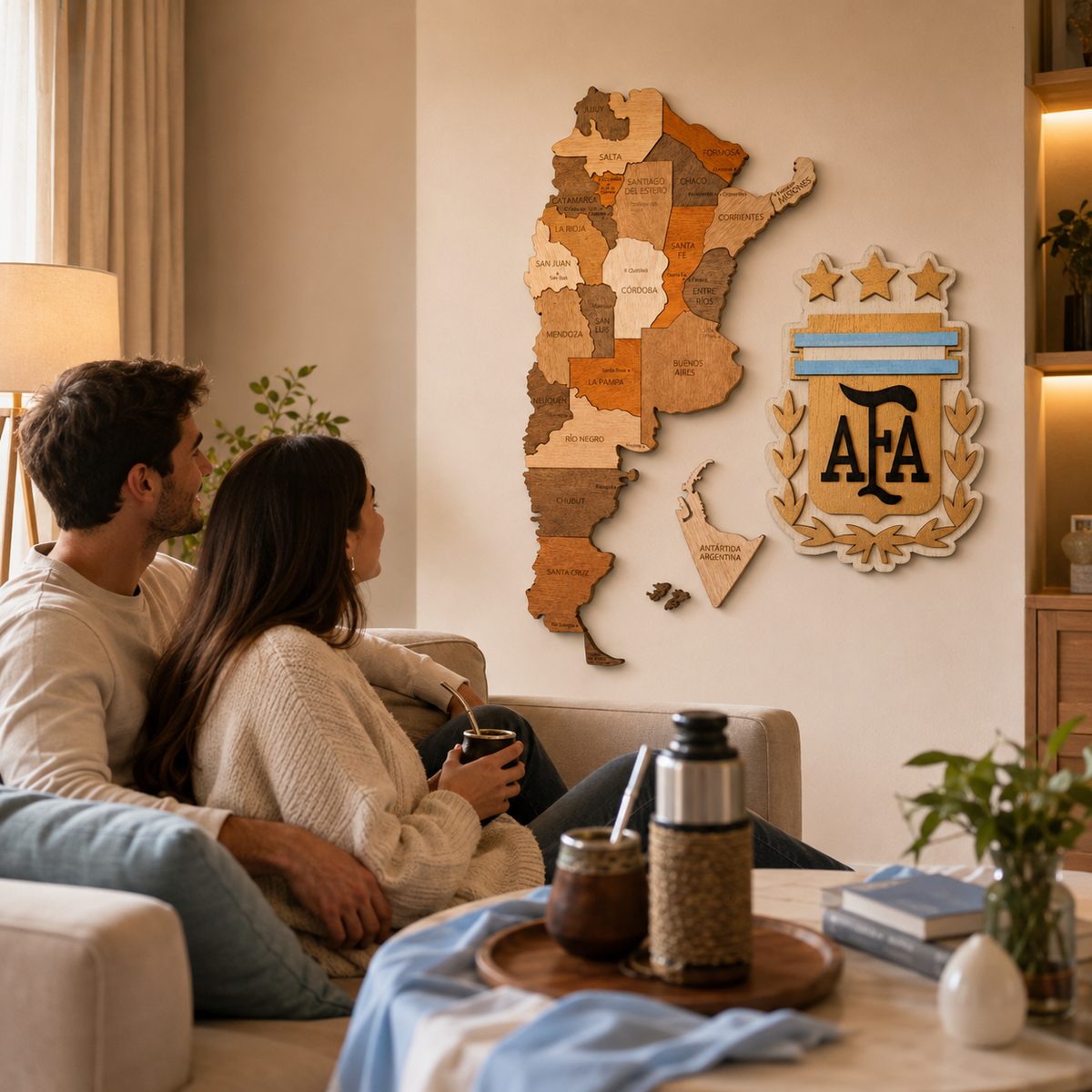 Raíces Argentinas — Mapa Argentina + Escudo AFA