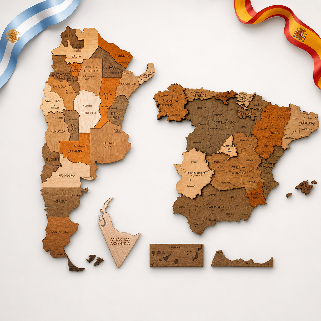 Pack Emigramos — Mapa Argentina + Mapa España
