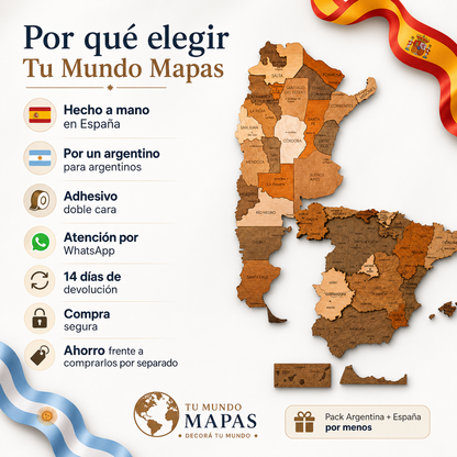 Pack Emigramos — Mapa Argentina + Mapa España