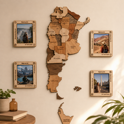 Marco de fotos de madera — Momentos Eternos