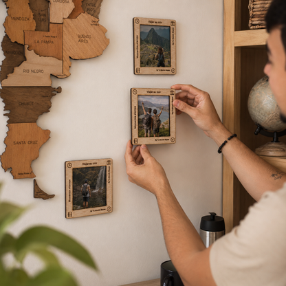 Marco de fotos de madera — Momentos Eternos