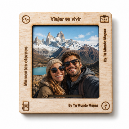 Marco de fotos de madera — Momentos Eternos
