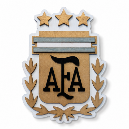 Escudo Argentina AFA en madera 3D