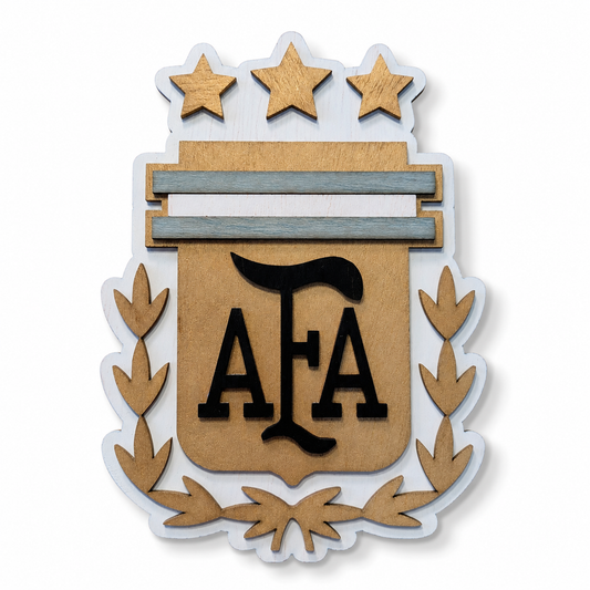 Escudo Argentina AFA en madera 3D
