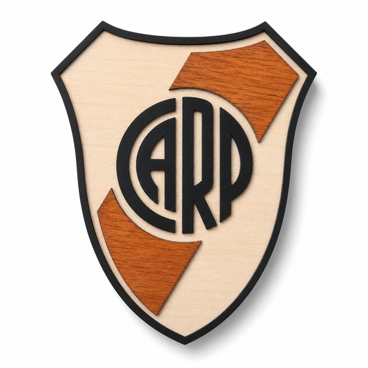 Escudo River en madera 3D