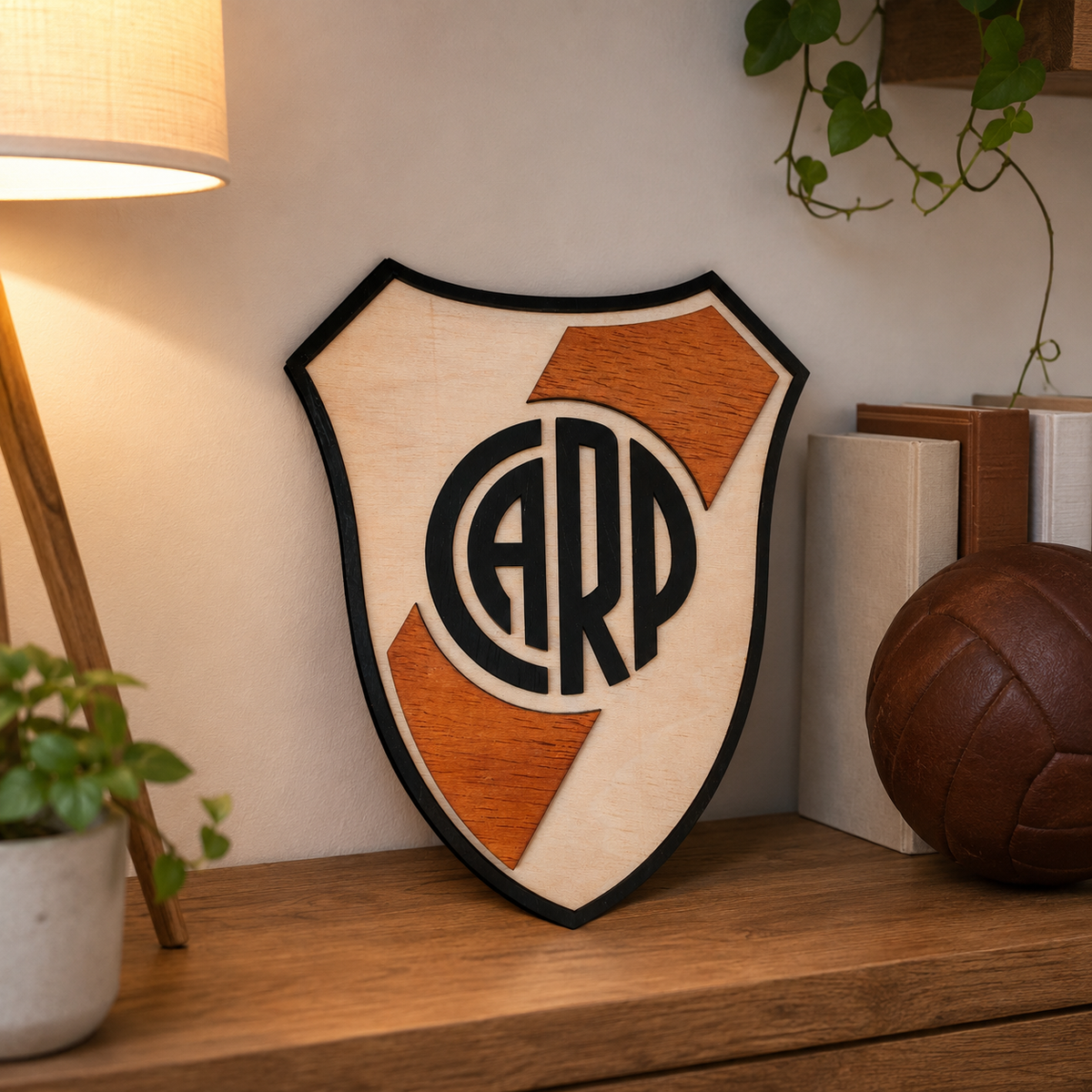Escudo River en madera 3D