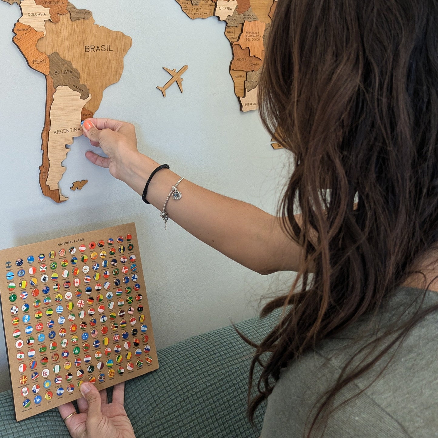 Chinchetas con Banderas de Países