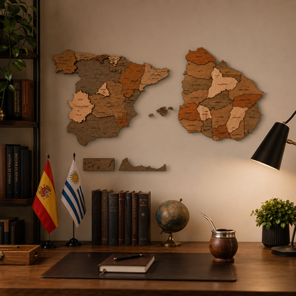 Pack Emigramos — Mapa Uruguay + Mapa España