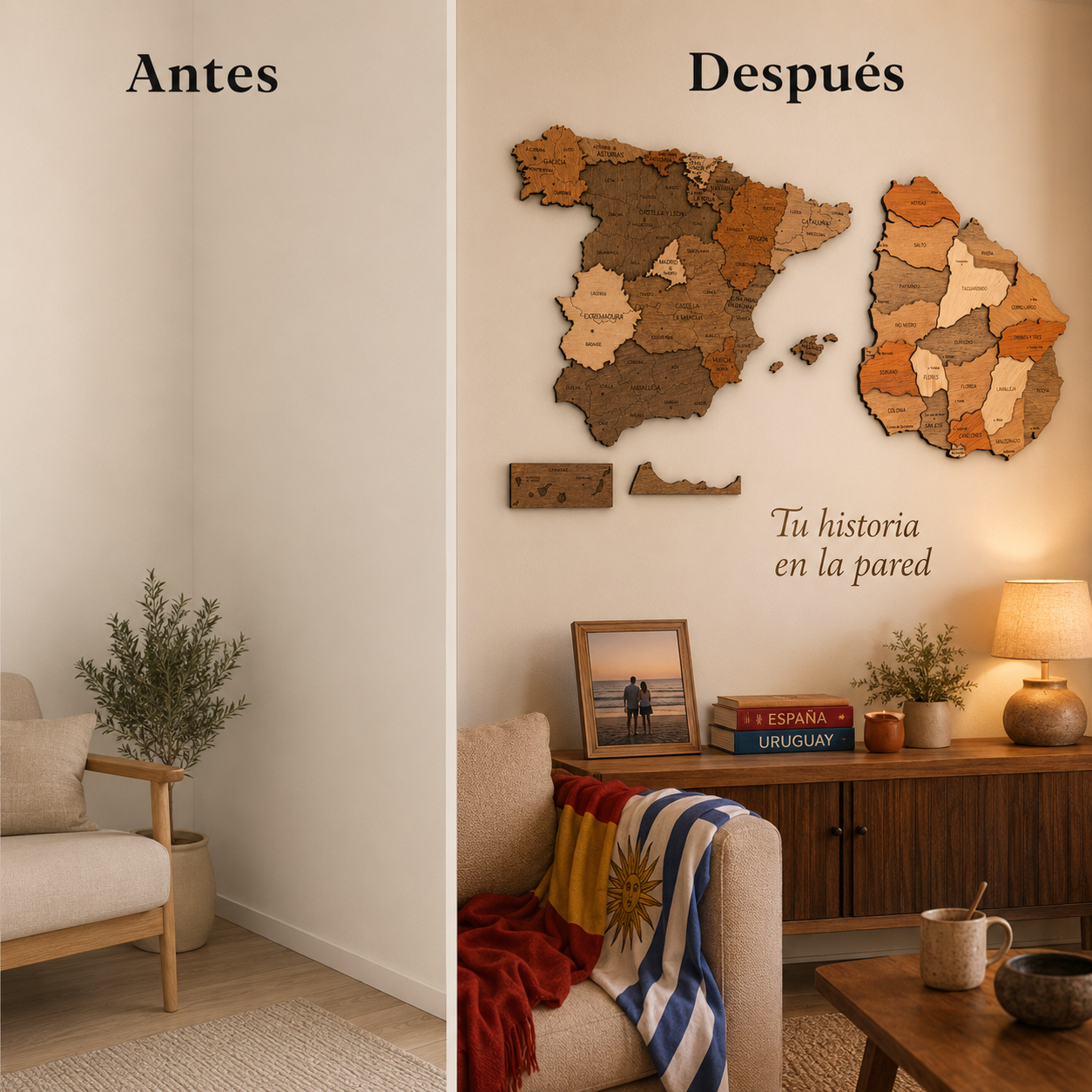 Pack Emigramos — Mapa Uruguay + Mapa España
