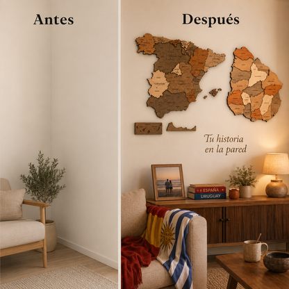Pack Emigramos — Mapa Uruguay + Mapa España